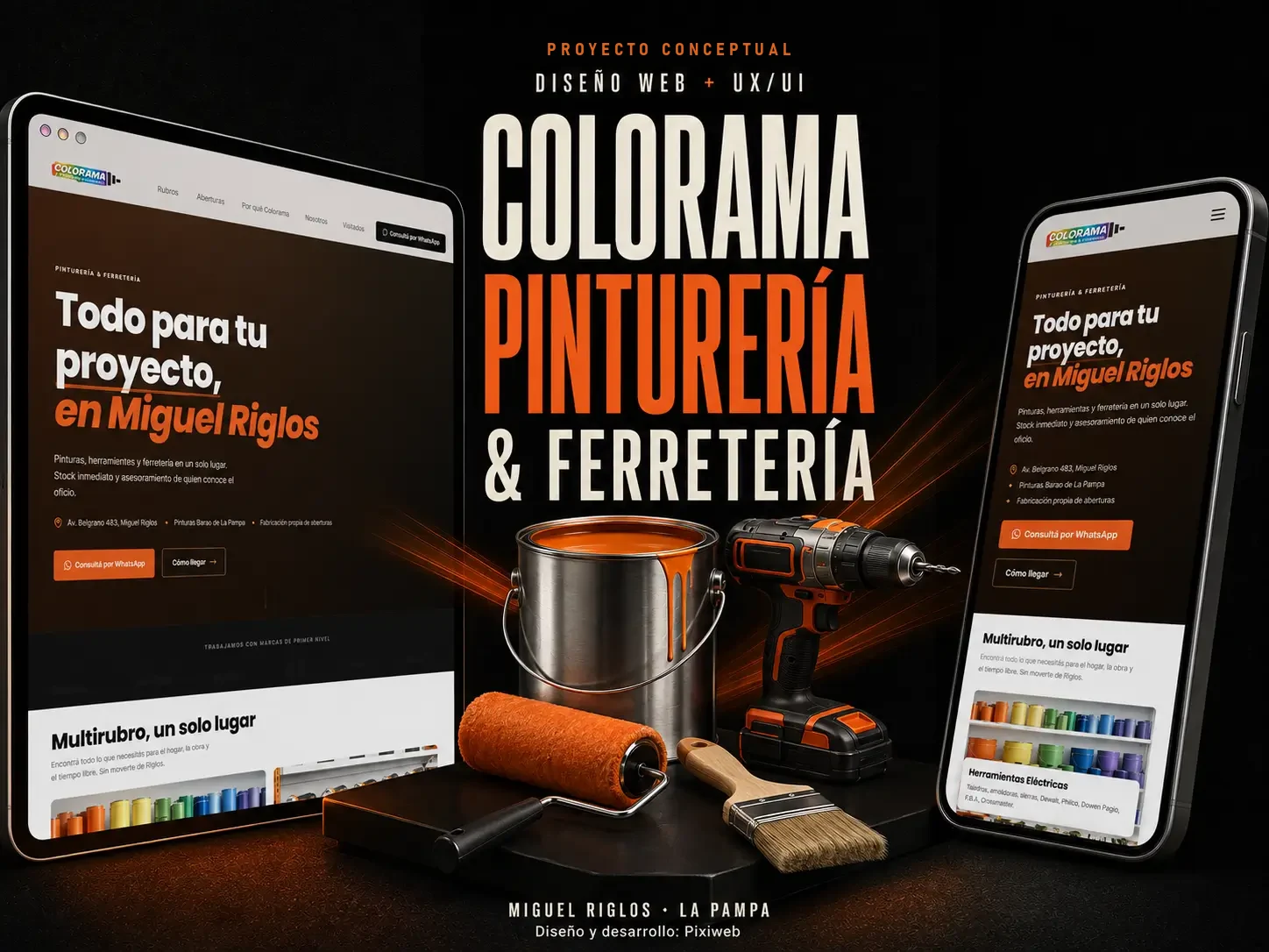 Página de inicio de Colorama Pinturería y Ferretería